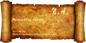 Noszály Alex névjegykártya