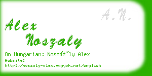 alex noszaly business card